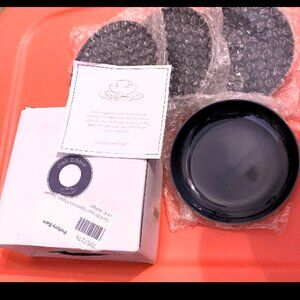 Canvas Home Shell Bisque Appetizer 5 in. Plates Set of 4 Indigo Blue